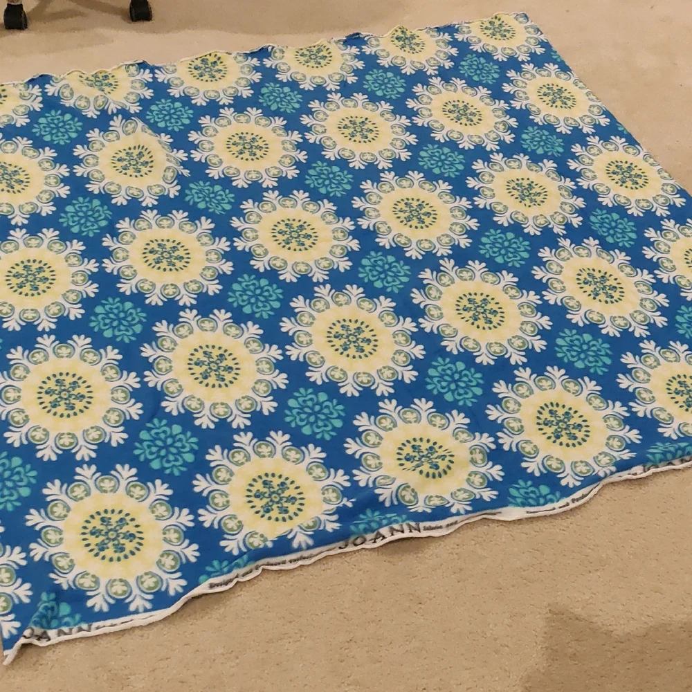 Piece Of Fleece Fabric Remnant Lightweight Warm Y2K Cottagecore Retro Inspired